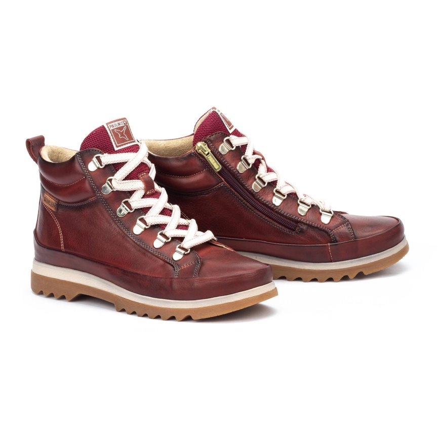 Women's Pikolinos VIGO Ankle Boots Burgundy | NZ F978052